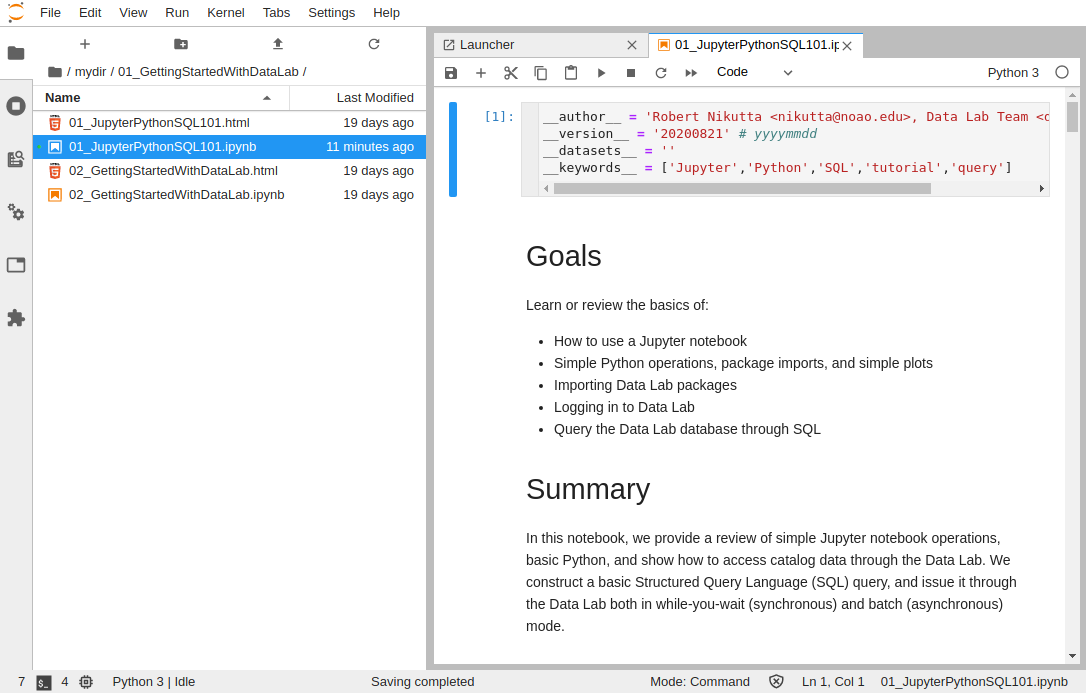 sql jupyter notebook tutorial