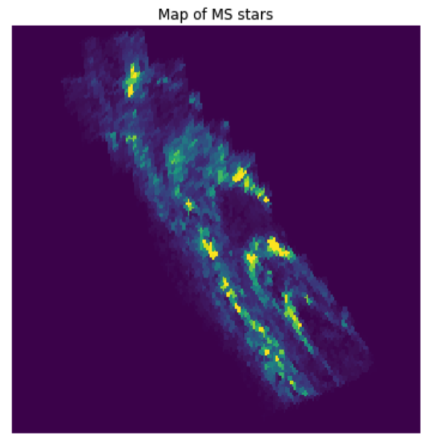 Map of MS stars